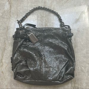 Metallic Coach Tote